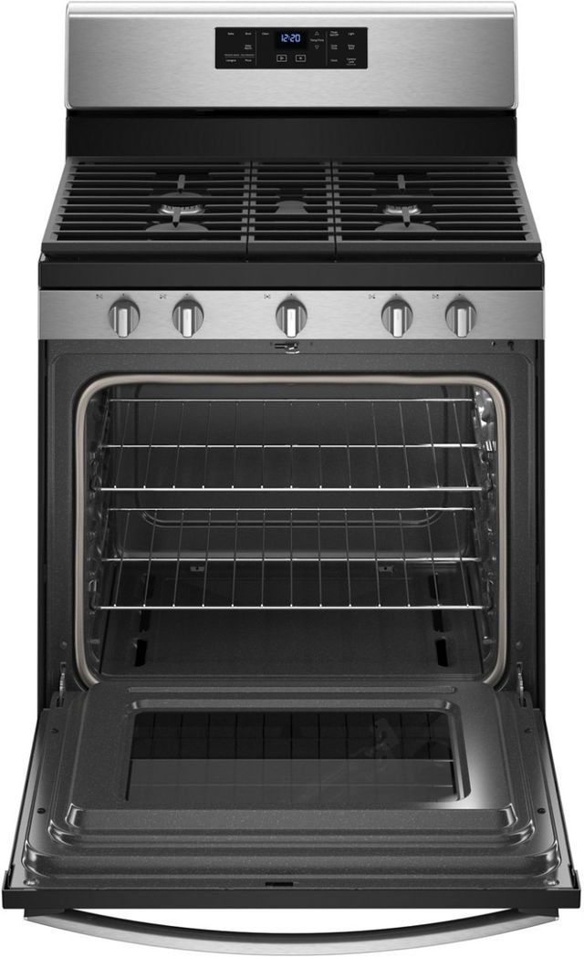 Whirlpool® 30" Fingerprint Resistant Stainless Steel Free Standing Gas Range-1