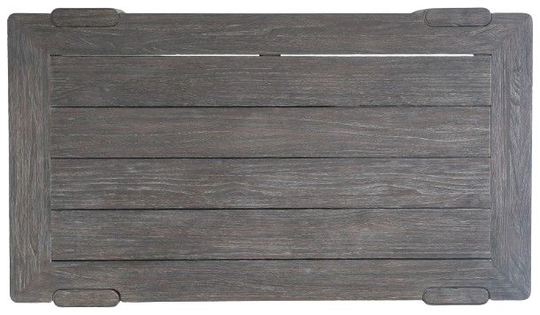 Bernhardt Andros Bernhardt Exteriors Smoked Truffle Rope/Wooden Outdoor Cocktail Table with Oxford Brown Base-4