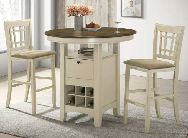Intercon Mission Casuals French Oak/Rustic White Barstool-1