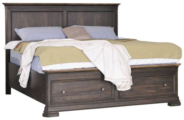 Napa Furniture Design Grand Louie Dark Brown Queen Panel Storage Bed-0