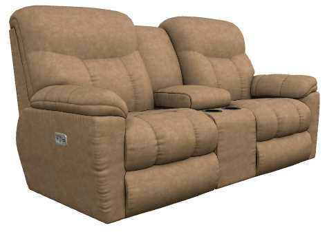ココまま La-Z-Boy® Morrison Camel Power Reclining Loveseat with Console and