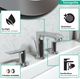 Hansgrohe Metris Chrome 1.2 GPM Widespread Faucet with Pop-Up Drain-2