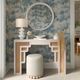 TOV Furniture Dex Cream Upcycled Ottoman-1