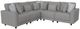 Corinthian Furniture Breckenridge 5-Piece Gray Modular Sectional-0