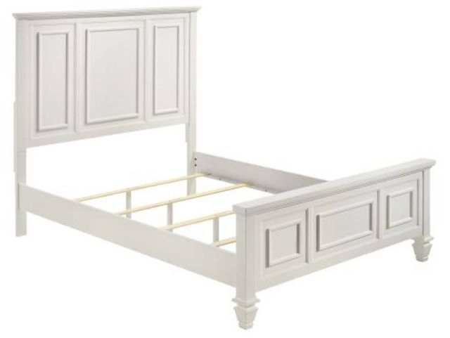 Coaster® Sandy Beach Cream White King Panel Bed with High Headboard-1