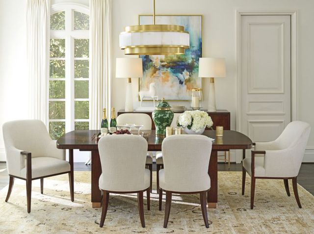 Lexington Home Portman Rendezvous Brown Double Pedestal Dining Table-1