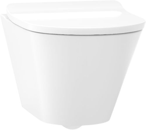 KOHLER® Brazn® White Wall-Hung Round-Front Toilet, Dual-Flush-0