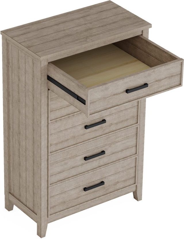 Clearance Flexsteel® Chevron Stone Gray Drawer Chest-3