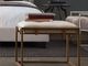 Diamond Sofa® Babylon Brushed Gold/Sand Accent Ottoman-1
