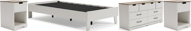 Signature Design by Ashley® Vaibryn 4-Piece White Twin Platform Bed Set-0