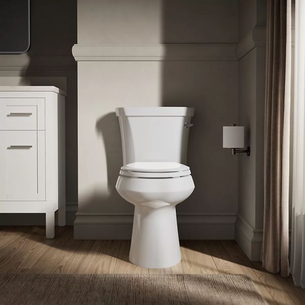 KOHLER® Highline® White 2-Piece Right-Hand Trip Elongated Toilet with Concealed Trapway, 1.28 Gpf-3