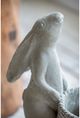 A & B Home Gray Cement Rabbit Planter-1