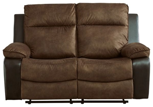 Signature Design by Ashley® Woodsway Brown Reclining Loveseat-2