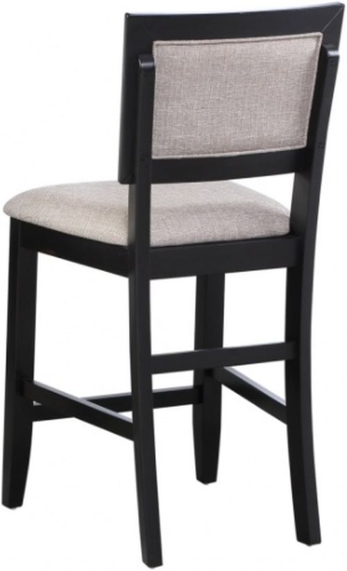 Winners Only® Woodbridge Ebony/Gray Bar Stool-2