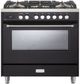 Verona® Ultima 36" Matte Black Pro Style Dual Fuel Range-0