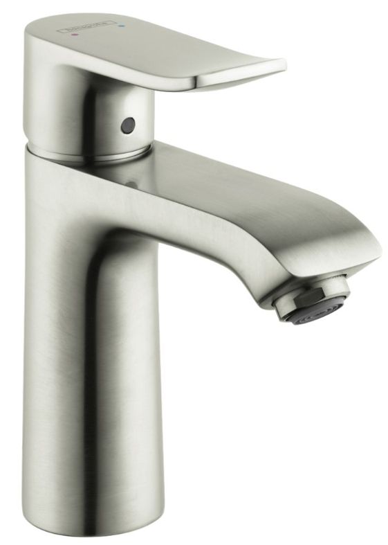 Hansgrohe Metris Brushed Nickel 1.2 GPM Single-Hole Faucet 110 with Pop-Up Drain-0
