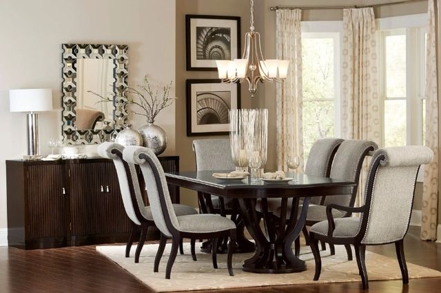Homelegance® Savion Espresso/Gray Dining Side Chair-1
