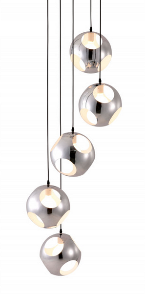 Zuo® Modern Meteor Shower Chrome Ceiling Lamp-0
