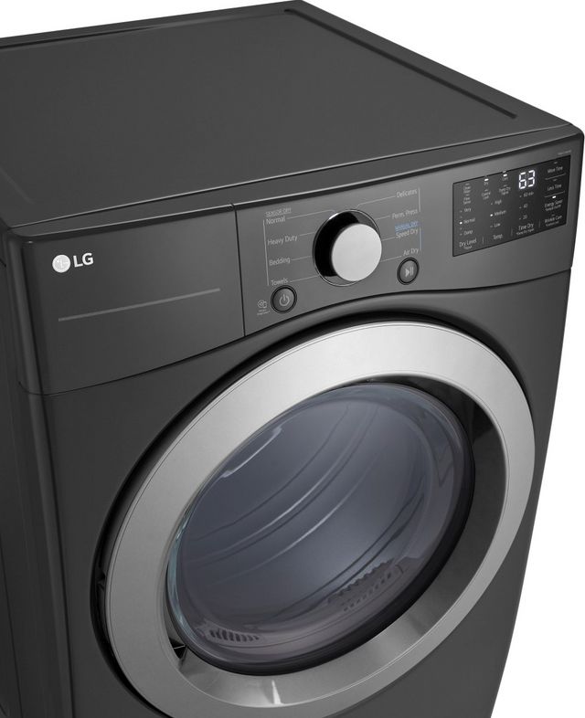 LG Middle Black Front Load Laundry Pair-15