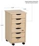 Linon Rudy Unfinished Rolling Storage Cart-2