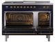 Ilve® Nostalgie II Noblesse 48'' Midnight Blue Pro Style Dual Fuel Range with Brass Trim-1
