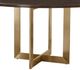 Bassett® Furniture Customizable BenchMade Astor Maple 60" Round Dining Table with Champagne Brass Base-1