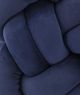 A & B Home Gila 2-Piece Gray/Navy Velvet Knot Pillow Set-2