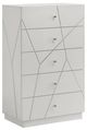 ACME Furniture Esther White/Silver High Gloss Chest-0