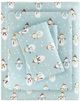 Olliix by True North by Sleep Philosophy Blue Snowmen Queen Cozy 100% Cotton Flannel Printed Sheet Set-0