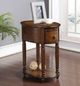 TEI Burnished Walnut Oval Chairside Table-2
