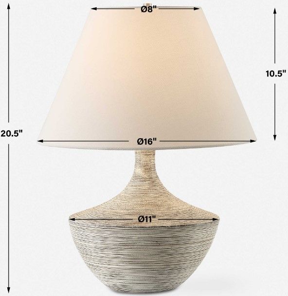 Uttermost® Carafe Charcoal/Off-White Table Lamp-2