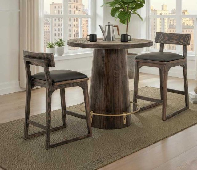 International Furniture Direct Balam Gray/Stained Dark Barstool-1