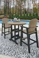 Signature Design by Ashley® Fairen Trail 3-Piece Black/Driftwood Outdoor Dining Set-4