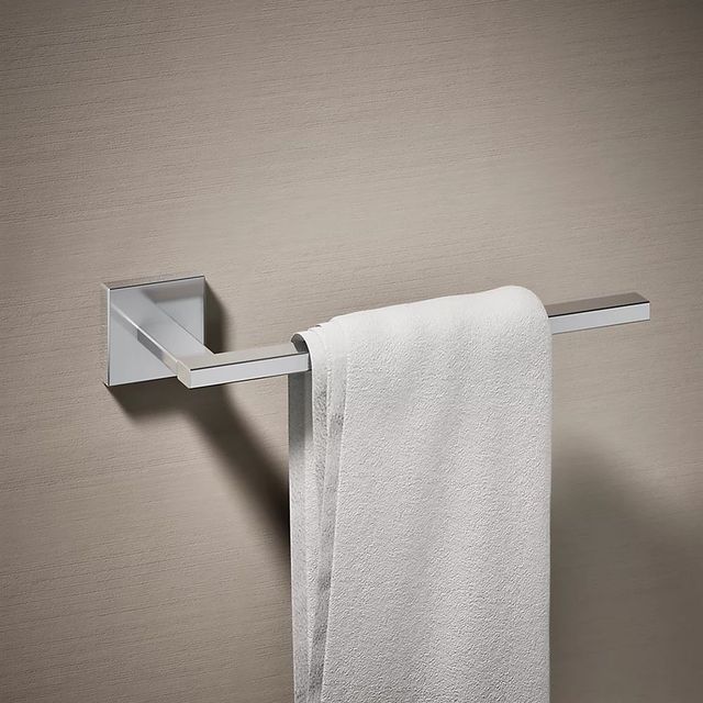 KOHLER® Square Polished Chrome Towel Arm-1