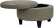 Jonathan Louis Small Gray Round Storage Ottoman-2