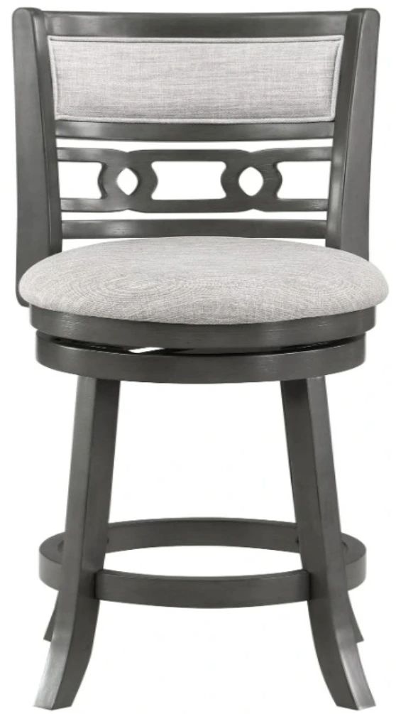 New Classic® Home Furnishings Gia Gray 29'' Swivel Bar Stool-2