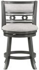 New Classic® Home Furnishings Gia Gray 29'' Swivel Bar Stool-2