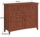Whittier Wood® Furniture McKenzie Glazed Antique Cherry 9-Drawer Dresser-2