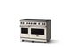 Viking® 5 Series 48" Pure White Pro Style Gas (NG) Range with Polished Chrome Trim-2