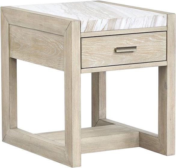 Magnussen Home® Preston Gallery Buff Rectangular End Table-0