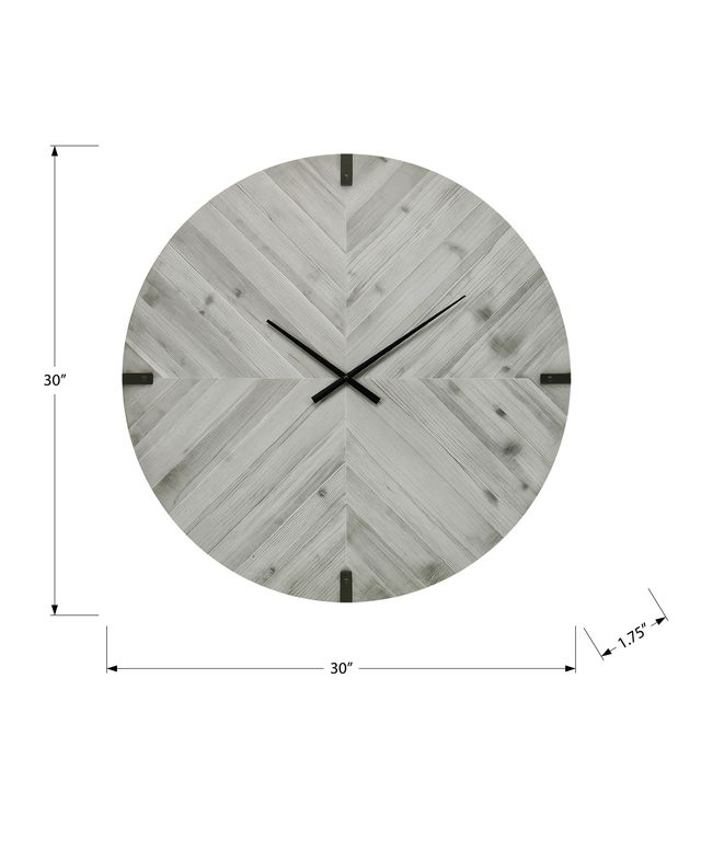 Monarch Specialties Inc. Grey 30" Wall Clock with LED Light-2