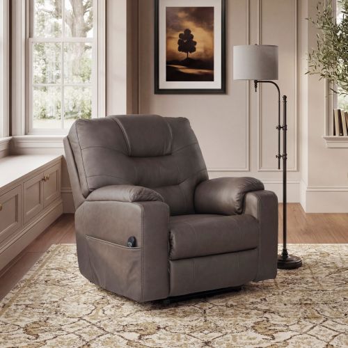 Signature Design by Ashley® Miltmore Gunmetal Power Lift Recliner-2