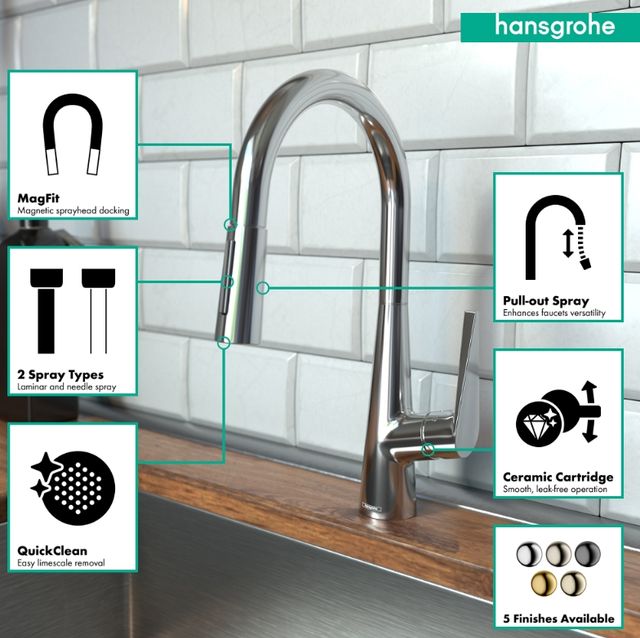 Hansgrohe Talis S Chrome 2-Spray Pull-Down HighArc Kitchen Faucet-3