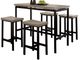 Furniture of America® Vilvoorde 5-Piece Black/Gray Counter Dining Table Set-0