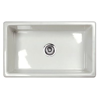 Rohl® Shaws Original 30" Undermount Kitchen Sink-White-1