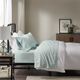 Olliix by Madison Park Aqua Queen Peached Percale Cotton Sheet Set-2