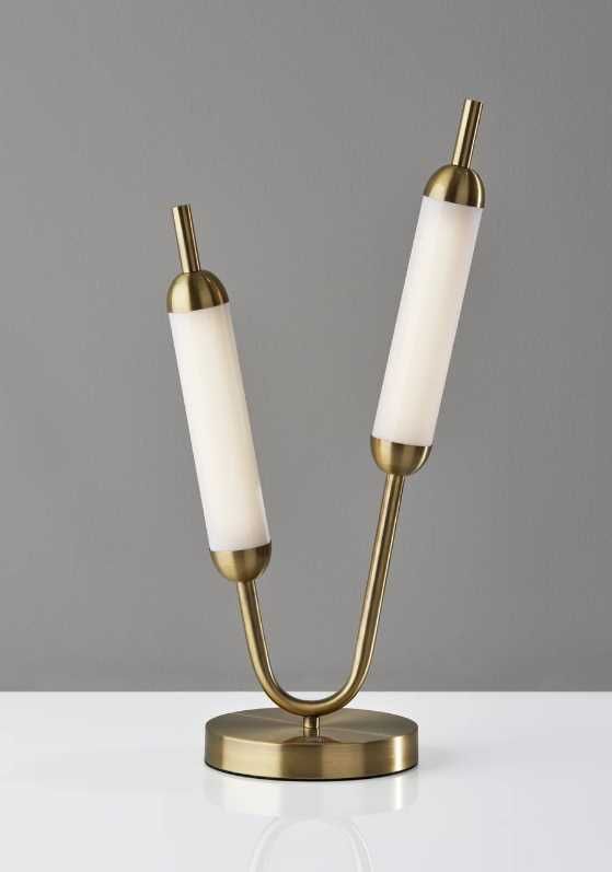 Adesso® Pierce Antique Brass LED Table Lamp-1