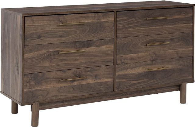 Signature Design by Ashley® Calverson 3-Piece Mocha Queen Panel Platform Bed Set-2