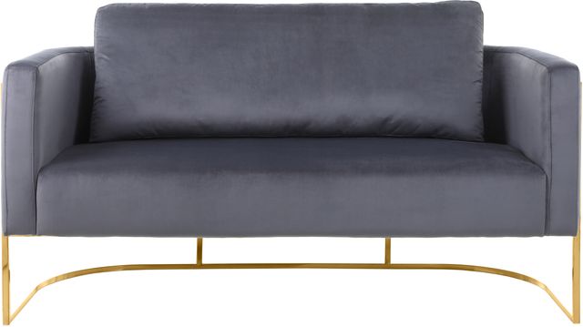 Meridian Furniture Casa Grey/Gold Velvet Loveseat-3