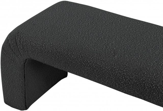 Meridian Furniture Niagara Black 52" Boucle Fabric Bench-3